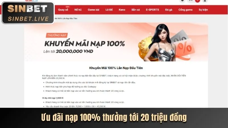 Tiền thưởng chào mừng lớn cho cá cược thể thao